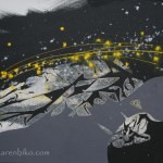 Abstract acrylic painting